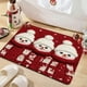 thumbnail image 4 of Alfombra de Baño de Diatomeas de Papá Noel con Imitación de Punto | Felpudo Navideño de Poliéster Antideslizante | Alfombra Decorativa Navideña | Decoración Suave, Duradera y Festiva para El Hogar, 4 of 6