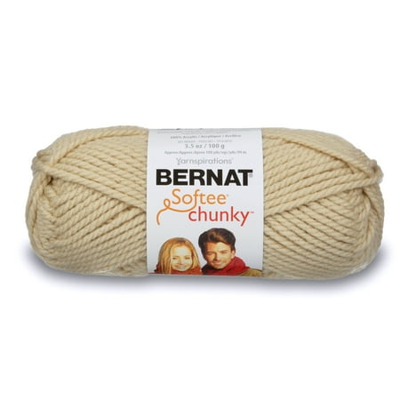 UPC: 0057355351219 | Bernat® Softee® Chunky™ #6 Super Bulky Acrylic Yarn Linen 3.5oz/100g 108 Yards