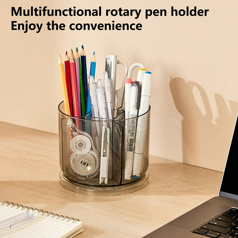CXDa Pencil Holder Classification 5 Compartments Durable Pencil Container  Desktop Organizer 