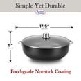 thumbnail image 3 of Alpine Cuisine Non-Stick Dutch Oven 13 Quart with Glass Lid | Multi-Purpose Aluminum Caldero for Braising - Boiling - Stewing | Nonstick Coating with Black Finish | Ideal for All Serving Sizes Pot, 3 of 5
