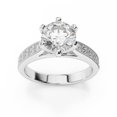 thumbnail image 1 of 1.50 Ct Solitaire Round Natural Moissanite Diamond Wedding Beautiful Rings for Ladies Solid 14K White Gold, 1 of 4