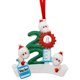 thumbnail image 3 of 4 people Adorno familiar de Navidad, colgante personalizado con nombre de vacuna, colgante de elfo de Papá Noel con máscara facial, decoración de fiesta de árbol de Navidad, 2021, 3 of 5