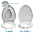 thumbnail image 4 of Round Toilet Seat with Built in Potty Training Seat, Potty Training Toilet Seat for Toddlers, Magnetic Kids Seat and Cover, Slow Close and Never Loosen, Fits both Adult and Child, 4 of 9