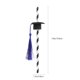 thumbnail image 5 of FELTECHELECTR 12 pajitas para bebidas con forma de gorro de graduación y gorro de graduación., 5 of 6