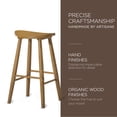 thumbnail image 4 of Maven Lane Luna Bar Stool in Rustic Natural Wood Finish, Set of 4, 4 of 7