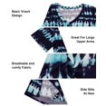 thumbnail image 2 of CASSIE LIZ Plus Size Womens Tops 4X Summer Tie Dye Shirts Blue V Neck Fashion Short Sleeve Tee Loose Fit Tunics Spring Blouses Casual Slit Hem Pullovers 4XL 24W 26W, 2 of 5