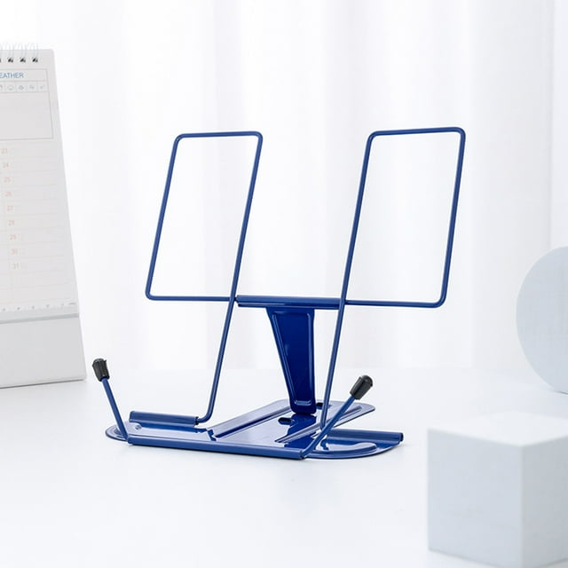 Uscallm Portable Support de Livre pour Lecture, Support de Partition en Métal Pliable, Support de Bureau Réglable pour Livres de Cuisine et Tablettes Sheet Music