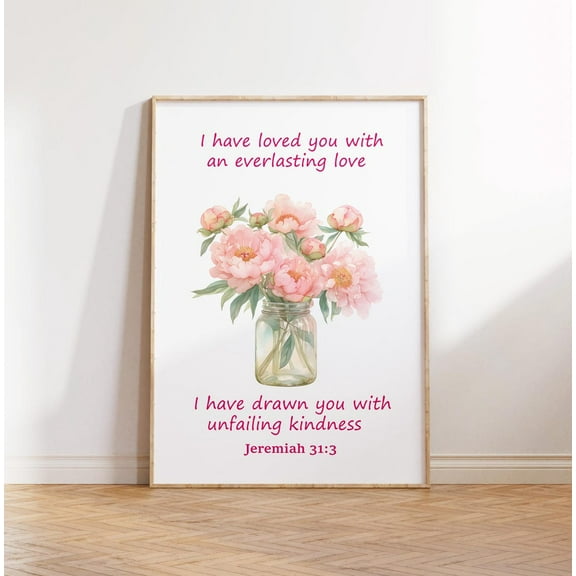 Christian Wall Print, Jeremiah Bible Verse, Flower Print, Scripture Art, Christian Poster, Wall Decor, Christian Gift Wall Art, Modern Wall Decor, 8x12 UNFRAMED