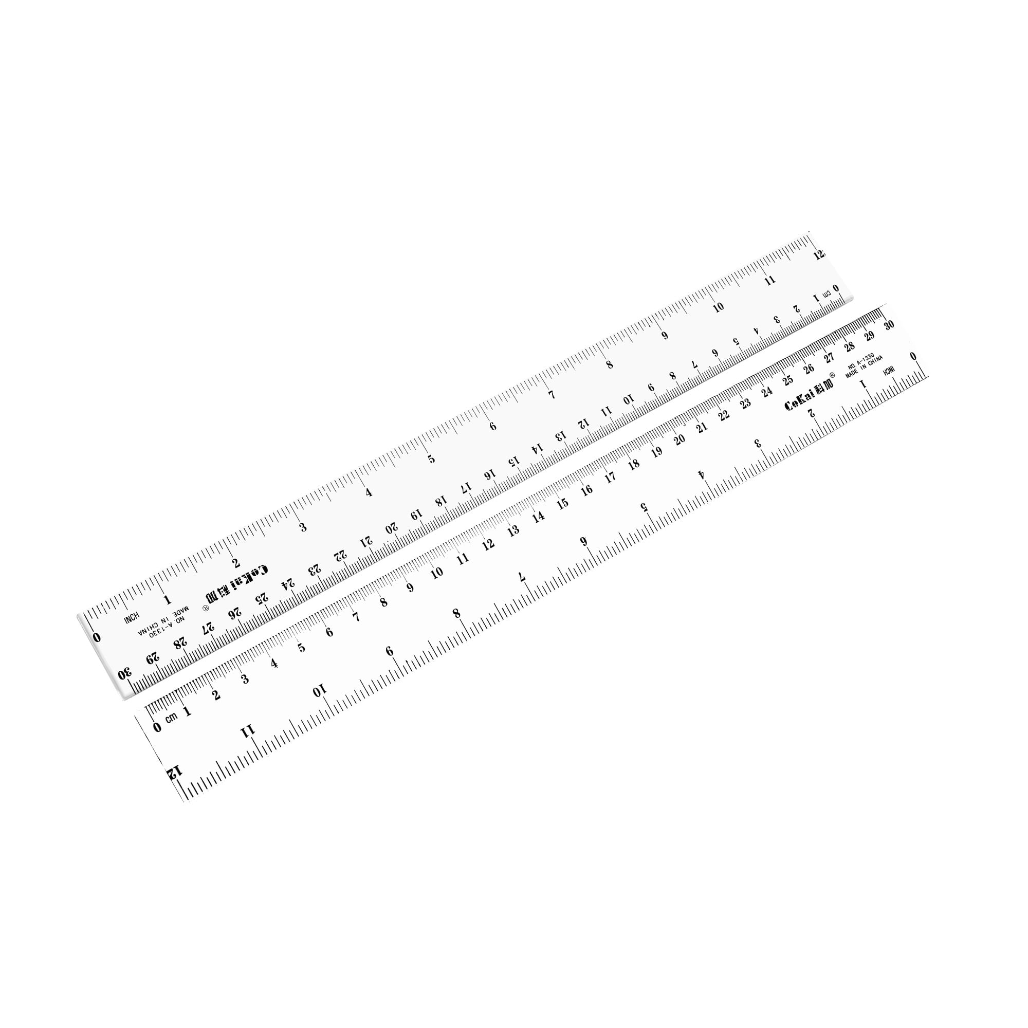straight ruler measuring tool 30cm 12 inch metric inch