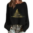 thumbnail image 2 of Neewe Sweatshirts for Women Crewneck Christmas Long Sleeve Loose Fit Knitting Cotton Tops Fashion 2025, 2 of 5