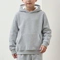 thumbnail image 2 of idosla Girl Boy Oversized Hoodies Fleece Pullover Sweatshirts Kids Fashion Casual Outfits Fall Winter Clothes (Light Gray, 5-6 Years), 2 of 9