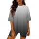thumbnail image 2 of Eres Más Que una Camisa de Puntuación de Prueba Blusa de Manga Corta de Cuello Redondo de las Mujeres con Pantalones de Cintura Elásticos, Set Deportivo Casual de 2 Piezas, 2 of 6