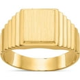 thumbnail image 1 of 14K Yellow Gold 10.0X8.5mm Open Back Men's Signet Ring (Size 10) Made In United States ch166, 1 of 6