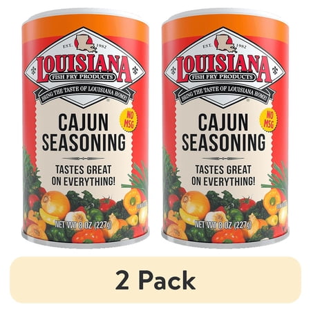 (2 pack) Louisiana Fish Fry Cajun Seasoning 8 oz - Pack of 1