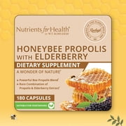 Rawleigh Honeybee Propolis Caps with Elderberry for Immunity & Allergy Support, 180 Count