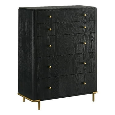Coaster Arini 5-drawer Wood Rectangular Bedroom Chest in Black