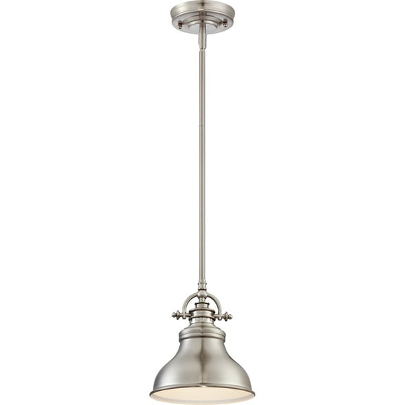 Emery 1-Light Brushed Nickel Mini Pendant Light