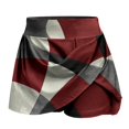 thumbnail image 4 of Fvwitlyh Jupes pour Femmes Jupe-Pantalon Décontractée Imprimée Géométrique Demi-Jupe Vin,P, 4 of 4