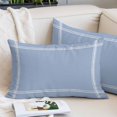 thumbnail image 2 of Pure Light Blue Pillow Covers King, Simple Solid Color Soft Brushed Microfiber Breathable Throw Pillow Covers, Decorative Pillowcase with Zipper for Couch Sofa Bedroom Living Room 20"x36", 2 of 9
