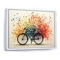 thumbnail image 2 of Designart "Bicycle Geometric Pedals Painting II" Transportation Floater Framed Wall Art Living Room, 2 of 7