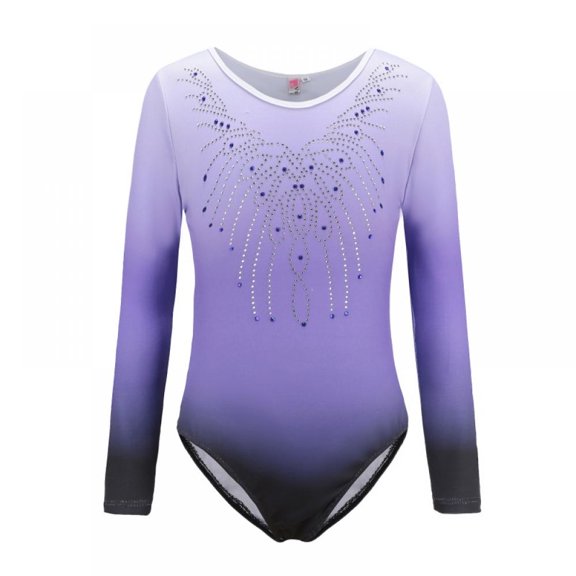 Girls Dance Wear, Stretchy Gym Suit One-Piece Long Sleeve Ballet Leotard Training Suit for Dance Class, Gymnastic Exercise