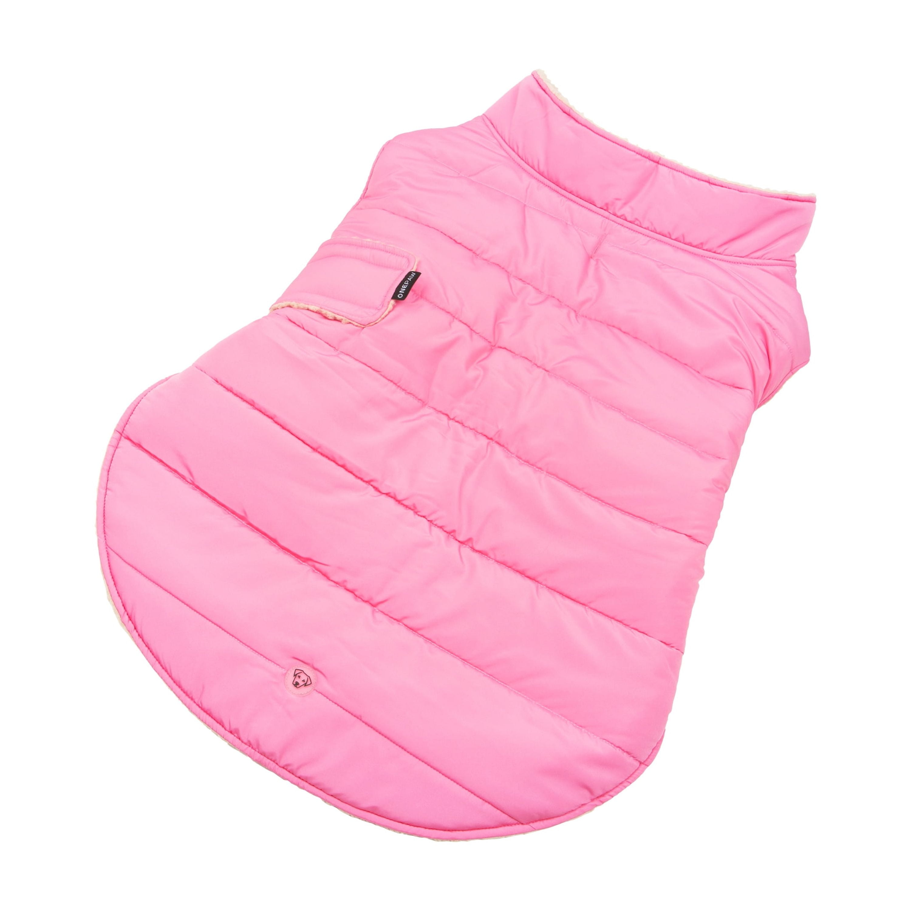 One Paw, Quilted Dog Jacket, Reversible Design