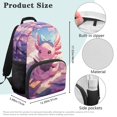 thumbnail image 7 of KUIFORTI Axolotl Bow Kids School Backpack Polyester Large Capacity Bookbag with Multiple Organizer Pockets for Elementary Middle Daily Use Back to School Gifts for Girls, 7 of 7