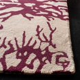 thumbnail image 4 of Safavieh Bella Collection BEL115A Handmade Beige and Purple Premium Wool Area Rug (4' x 6'), 4 of 5