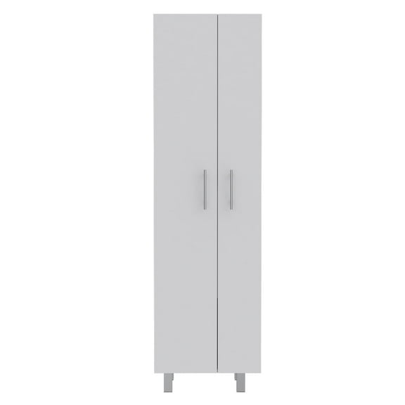 Newboti Furniture Nala Cleaning Cabinet, Double Door Cabinet, Four Legs, Five Shelves -White 32346