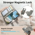 thumbnail image 6 of TECH CIRCLE For iPhone 17 Pro Max Case, 2-in-1 Detachable Magnetic Flip Wallet Case with Card Slots/Zipper Pocket, RFID Blocking PU Leather Flip Cover, Compatible with MagSafe, Protective Case, Gray, 6 of 12