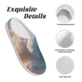 thumbnail image 5 of Yiaed Cute Cloud Cat Print Slippers Fuzzy Warm Cozy Slippers Non Slip House Slippers For Indoor Outdoor Slippers House Slippers-35/36, 5 of 7