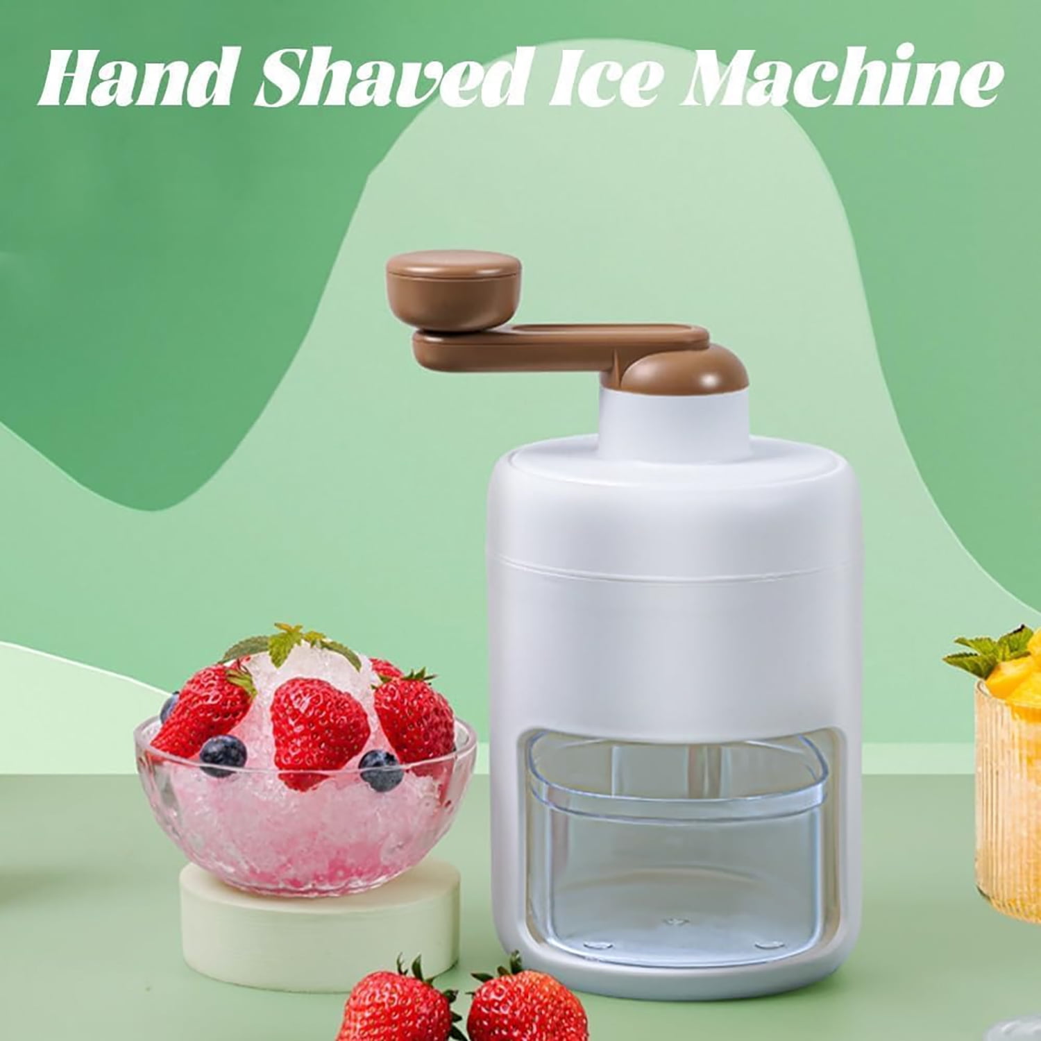 2025 New Arrival Household Mini Ice Shaver Crusher, Manual Ice Crusher for Snow Cones and Slushies, Portable Smoothie Maker 1PCS