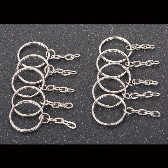 AURARMLET 50Pcs Keychain Links for Organizing Keys and Tags Flat Chain Design for Men and Women