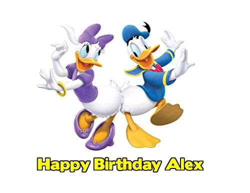 Donald & Daisy Duck Edible IMage Disney Photo Sugar Frosting Icing Cake Topper SHeet... by A Birthday Place
