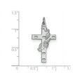 thumbnail image 2 of 925 Sterling Silver Solid Polished Laser Etched Laser Designed Religious Faith Cross Pendant Necklace 30x16mm Wide Penda, 2 of 4