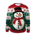 thumbnail image 3 of Ropa al por mayor, unisex, para hombre y mujer, 2024, feo suéter navideño, elfo de Papá Noel, divertido suéter de pelo falso, tops de otoño e invierno, 3 of 5