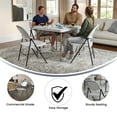 thumbnail image 6 of Flash Furniture HERCULES Series 330 lb. Capacity Granite White Plastic Folding Chair with Charcoal Frame, 6 of 15
