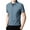 Blue, variant on Strip Shirts for Men Short Sleeve Button down Shirt Casual Formal Business Regular Fit Shirts with Pocket Navy M
