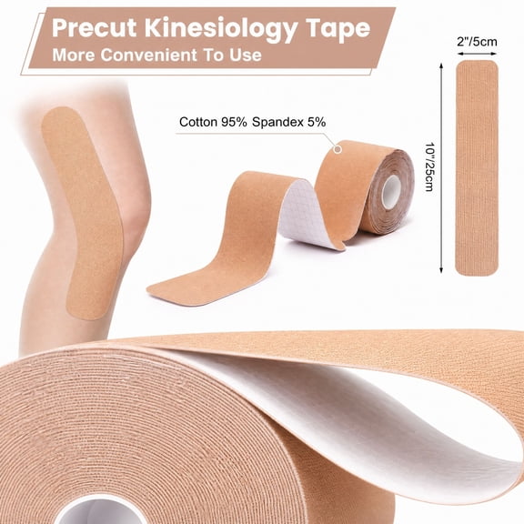 Kinesiology Tape,Pre-Cut Skin Tone Muscle Recovery Sports Tape