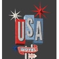 thumbnail image 2 of Americana Vintage Motel Sign Charcoal Men's Crew Neck Short Sleeve Tee-XXL, 2 of 2