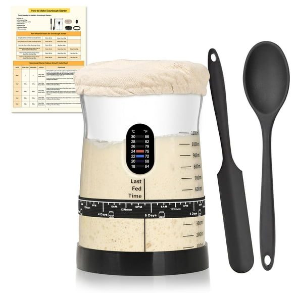 Kit de masa madre Coco Bird, frasco de 1,5 L, 17 recetas