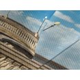 thumbnail image 4 of Ambesonne Italian Quilted Bedspread Set 3 Pcs, Mascagni Livorno Street, Queen Size, Sky Blue White and Black, 4 of 5