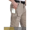 thumbnail image 4 of NAVEKULL Men's Flex Work Pants Durable Cotton Stretch Cargo Pants Lightweight Outdoor EDC Hiking Pants, 4 of 8