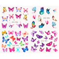 thumbnail image 1 of 4 unids/set de dijes, pegatinas de hojas de flores para uñas, calcomanías de acuarela para decoración de uñas, deslizadores, decoraciones de manicura, láminas de tatuaje, TRSTZ1137-1180-1 Tan Jianjun unisex, 1 of 2