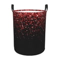 thumbnail image 6 of Lsque Red Glitter1 pattern Laundry Hamper Basket, Tall Woven Rope Hamper Basket for Clothes, Lightweight Storage Basket, Collapsible Waterproof-Medium, 6 of 8