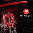 thumbnail image 3 of Bike Tail Light, Heart Shaped Rechargeable LED Bicycle Light for Night Riding, 5 Mode Safety Light for Girls, Women & Kids Cycling, 3 of 6