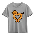 thumbnail image 2 of Piuwrlz Girl Graphic Shirts Tops Girls Short T-Shirts Sleeve Cotton Pullover Gray Size 9 Years, 2 of 10