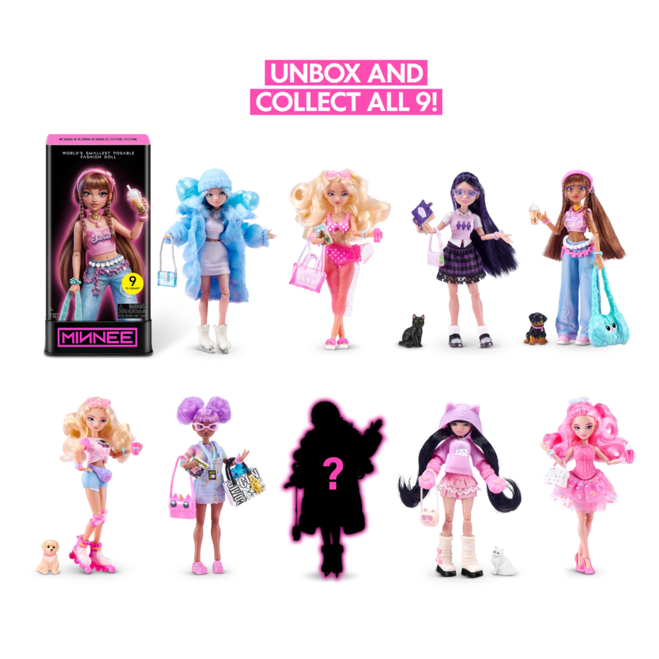 MINNEE Fashion Doll Blind Box by STARBOX - Collectible 4 inch Surprise Doll with Mystery Accessories Ages 3+