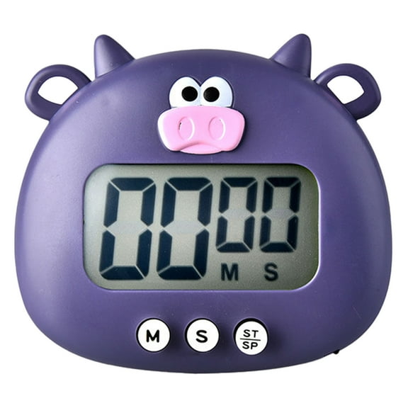 Cartoon Animal Countdown Timer Cow Digital Cooking Timer With Stand For Cooking Bake Timer Kitchen