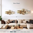 thumbnail image 4 of Elephant Stock Old Bridge Reminiscence Wall Art - Horizontal Multi Panel Canvas - Living Room Wall Decor - Abstract Multi Panel - Gold And Beige Decor By Silvia Vassileva - 55" x 24", 4 of 8